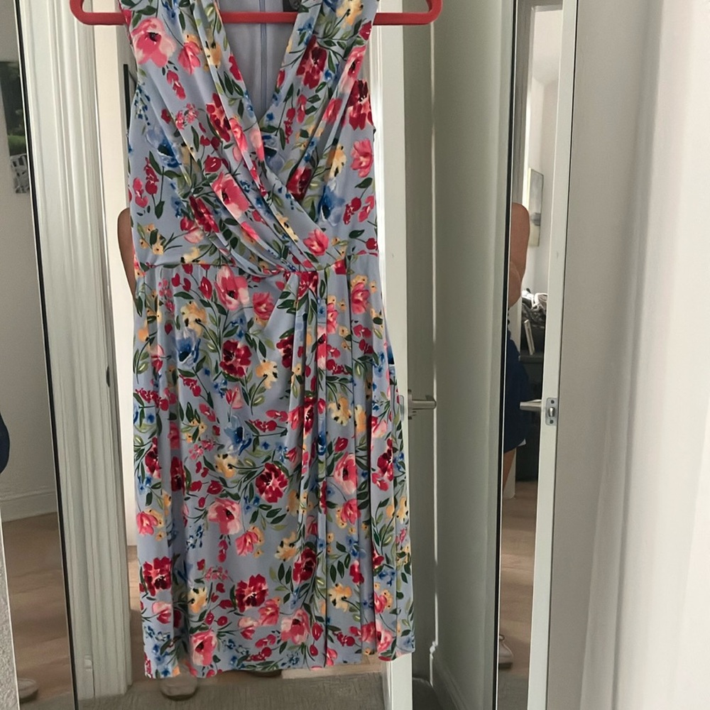 Floral Sleeveless Wrap Dress
